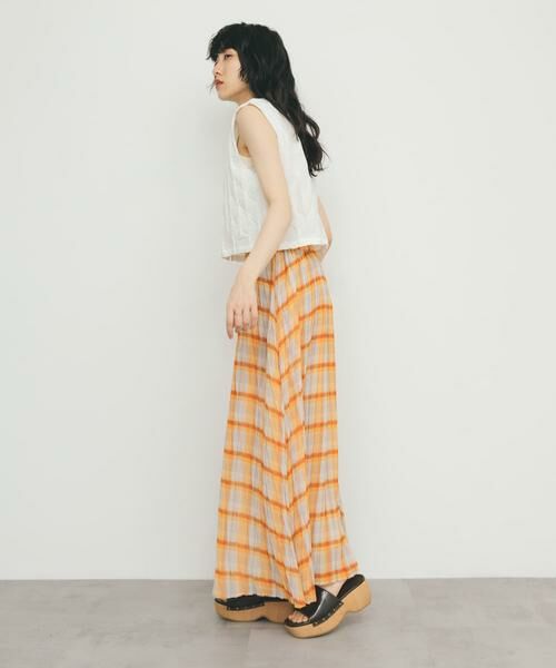 KBF / ケービーエフ スカート | シアーチェックプリーツスカート | 詳細5