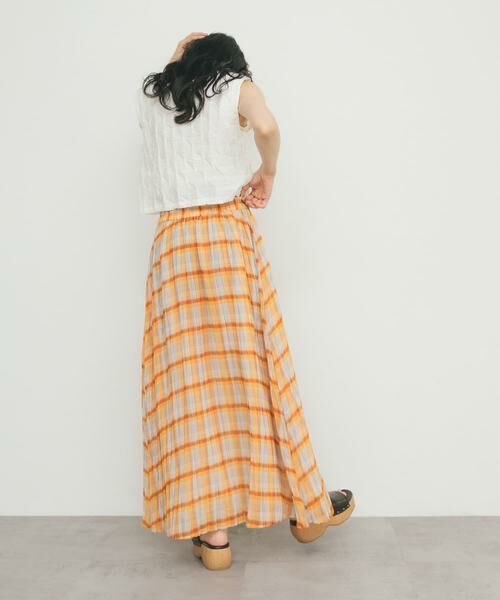 KBF / ケービーエフ スカート | シアーチェックプリーツスカート | 詳細6