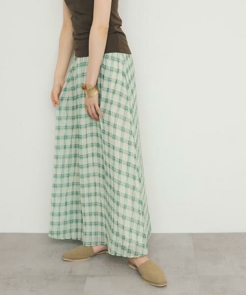 KBF / ケービーエフ スカート | シアーチェックプリーツスカート | 詳細9