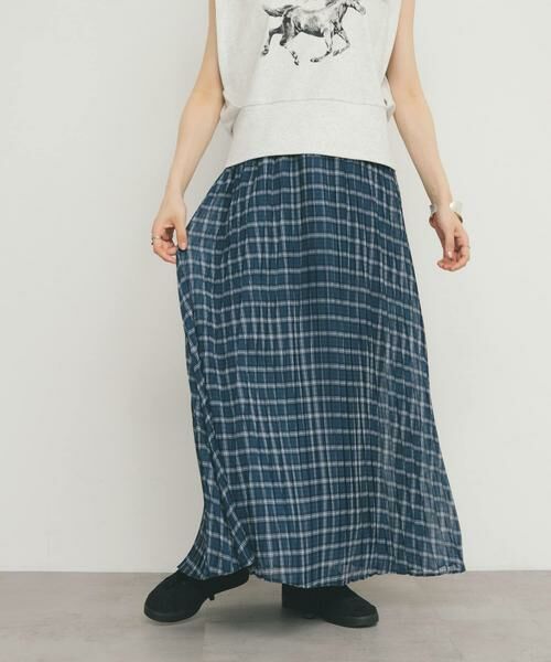 KBF / ケービーエフ スカート | シアーチェックプリーツスカート | 詳細18