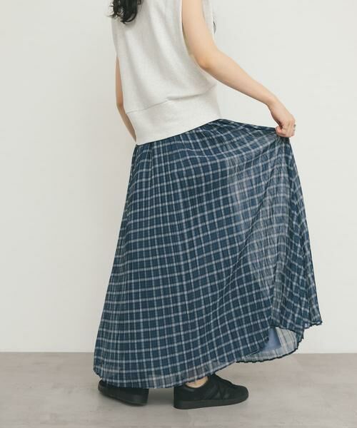 KBF / ケービーエフ スカート | シアーチェックプリーツスカート | 詳細20