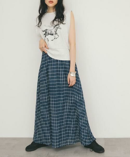 KBF / ケービーエフ スカート | シアーチェックプリーツスカート | 詳細23