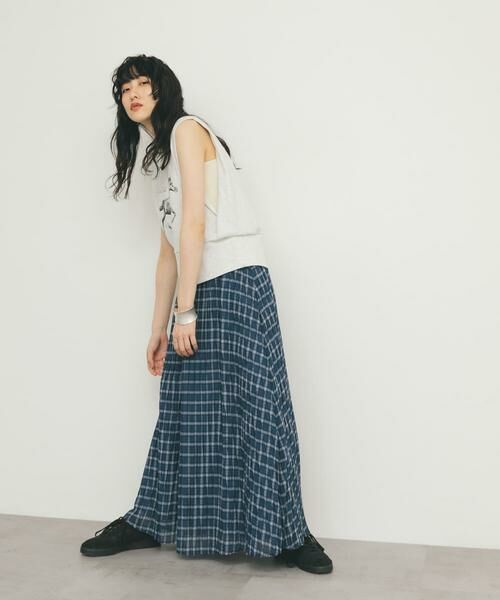 KBF / ケービーエフ スカート | シアーチェックプリーツスカート | 詳細24