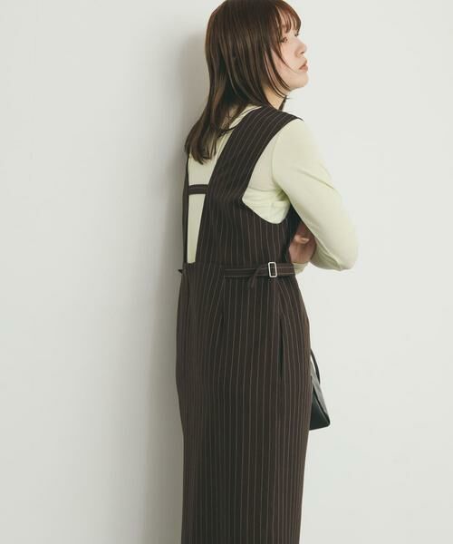 KBF / ケービーエフ ワンピース | 『2サイズ展開』ピンストライプジャンパースカート | 詳細1
