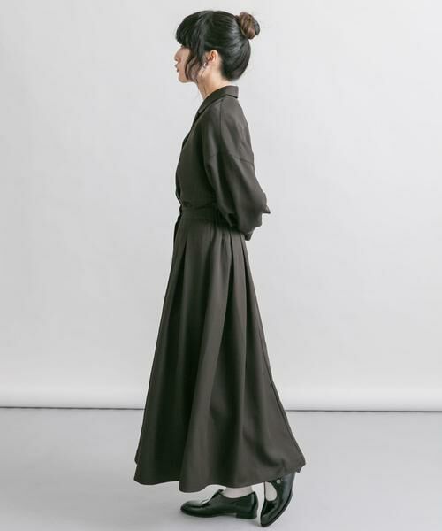 KBF / ケービーエフ ワンピース | オープンカラーボックスプリーツワンピース | 詳細4