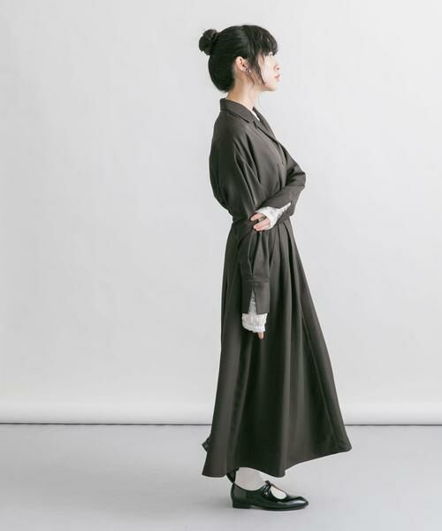 KBF / ケービーエフ ワンピース | オープンカラーボックスプリーツワンピース | 詳細5