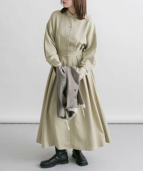 KBF / ケービーエフ ワンピース | オープンカラーボックスプリーツワンピース | 詳細21