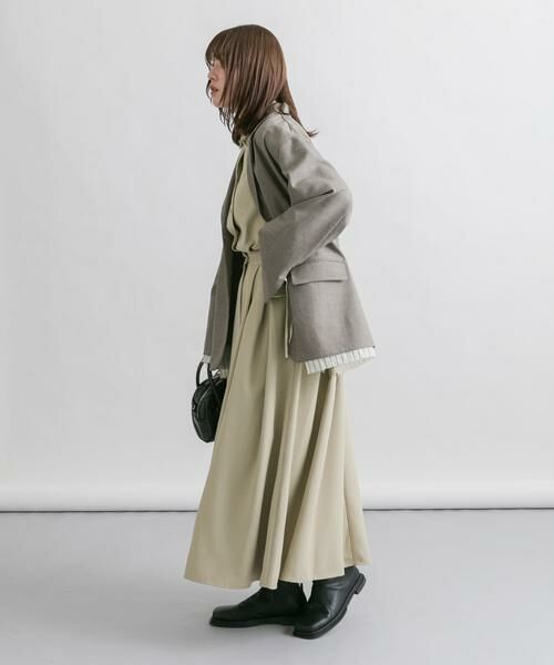 KBF / ケービーエフ ワンピース | オープンカラーボックスプリーツワンピース | 詳細25