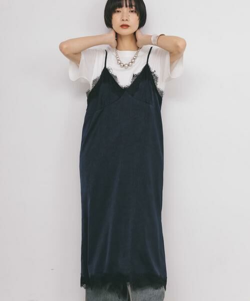 KBF / ケービーエフ ワンピース | レーストリムキャミワンピース | 詳細3