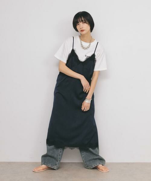 KBF / ケービーエフ ワンピース | レーストリムキャミワンピース | 詳細9