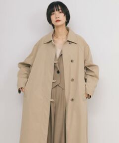 STERNBERG シャンブレーオーバーステンカラーコート ベージュ M ZIP FIVE -White Line- ステンカラーコート コート 「White Line