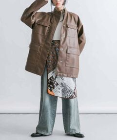 KBF / ケービーエフ レザーブルゾン・ジャケット | ウォッシュドサファリジャケット