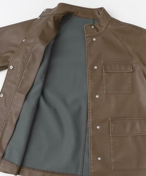 KBF / ケービーエフ レザーブルゾン・ジャケット | ウォッシュドサファリジャケット | 詳細13