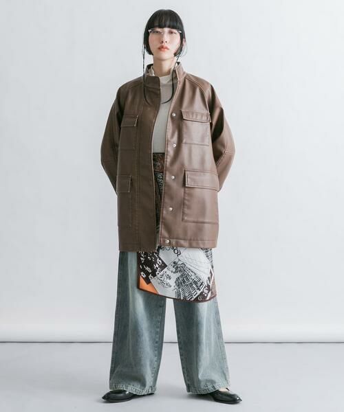 KBF / ケービーエフ レザーブルゾン・ジャケット | ウォッシュドサファリジャケット | 詳細6