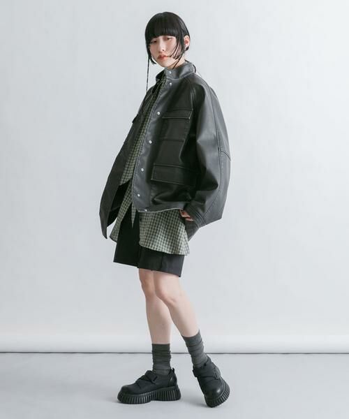 KBF / ケービーエフ レザーブルゾン・ジャケット | ウォッシュドサファリジャケット | 詳細22