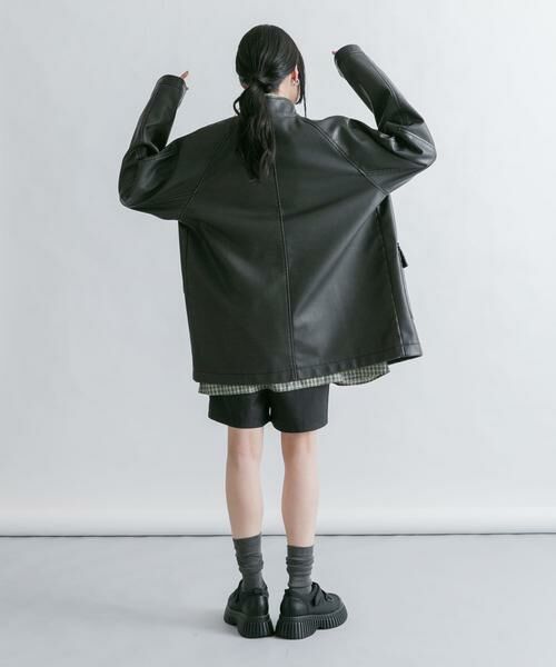 KBF / ケービーエフ レザーブルゾン・ジャケット | ウォッシュドサファリジャケット | 詳細24