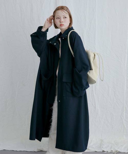 KBF / ケービーエフ その他アウター | スタンドカラーブークレコート | 詳細3