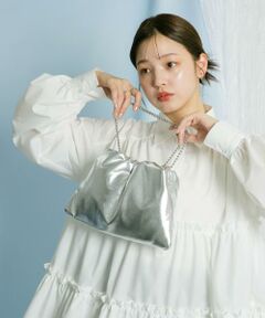 KBF / ケービーエフ ハンドバッグ | ボールチェーンギャザーBAG