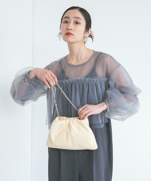 KBF / ケービーエフ ハンドバッグ | ボールチェーンギャザーBAG | 詳細5