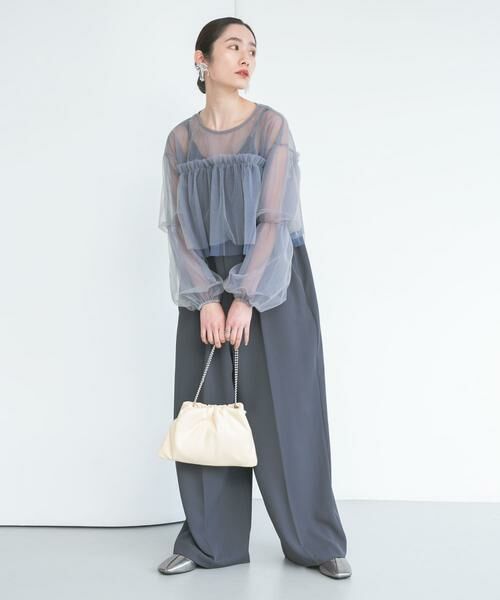 KBF / ケービーエフ ハンドバッグ | ボールチェーンギャザーBAG | 詳細6