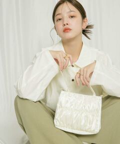 KBF / ケービーエフ ハンドバッグ | サテンギャザーハンドBAG