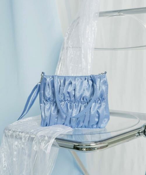 KBF / ケービーエフ ハンドバッグ | サテンギャザーハンドBAG | 詳細1