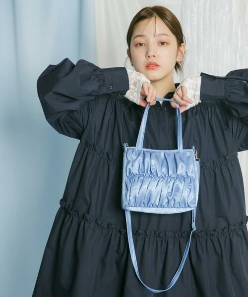 KBF / ケービーエフ ハンドバッグ | サテンギャザーハンドBAG | 詳細2