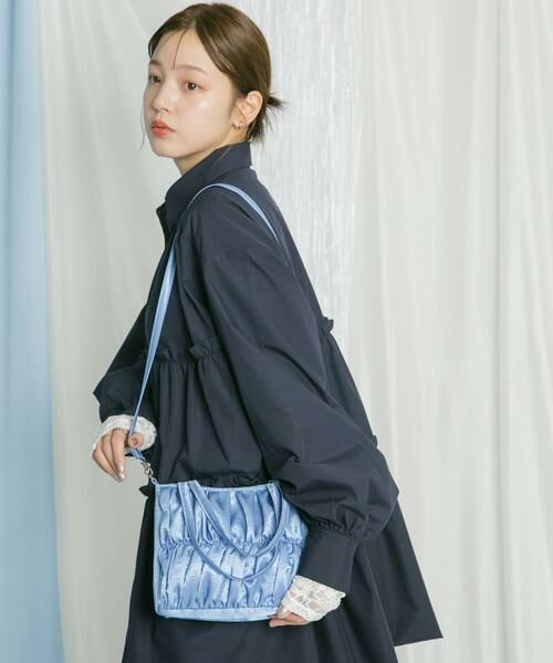 KBF / ケービーエフ ハンドバッグ | サテンギャザーハンドBAG | 詳細3