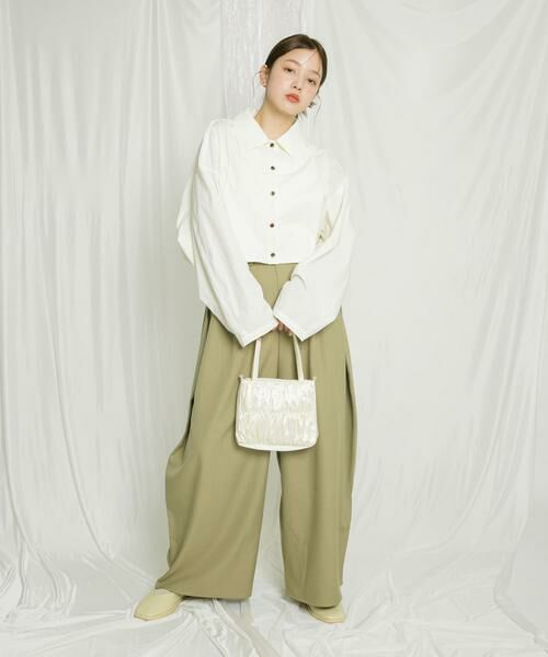 KBF / ケービーエフ ハンドバッグ | サテンギャザーハンドBAG | 詳細18