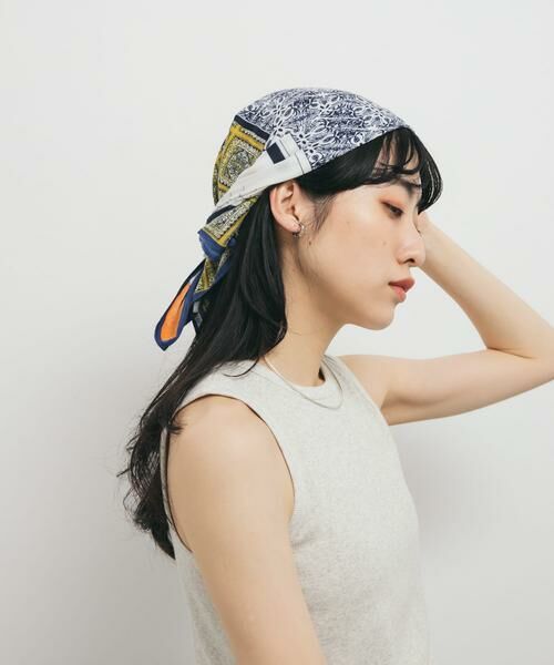 KBF / ケービーエフ バンダナ・スカーフ | フラワープリントビッグスカーフ | 詳細3