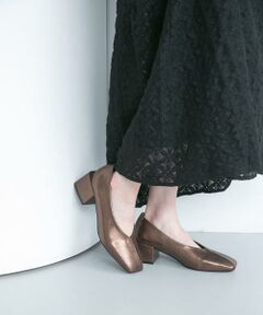 KBF / ケービーエフ パンプス | スクエアヒールメタリックパンプス