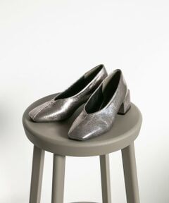 KBF / ケービーエフ パンプス | スクエアヒールメタリックパンプス