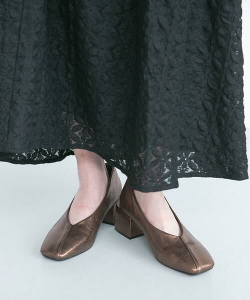 KBF / ケービーエフ パンプス | スクエアヒールメタリックパンプス | 詳細1
