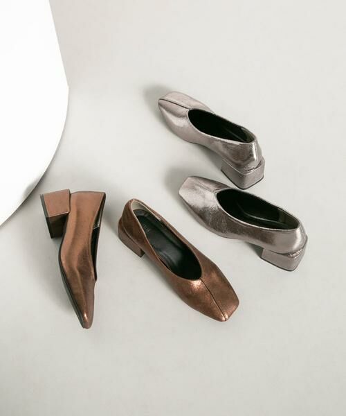 KBF / ケービーエフ パンプス | スクエアヒールメタリックパンプス | 詳細11