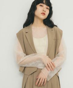 KBF / ケービーエフ Tシャツ | リバーシブルレイヤードチュールカットソー