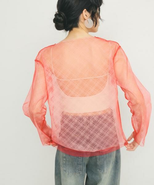 KBF / ケービーエフ Tシャツ | リバーシブルレイヤードチュールカットソー | 詳細3