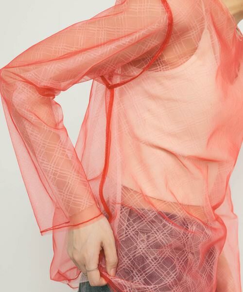 KBF / ケービーエフ Tシャツ | リバーシブルレイヤードチュールカットソー | 詳細4