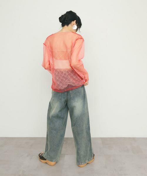 KBF / ケービーエフ Tシャツ | リバーシブルレイヤードチュールカットソー | 詳細6