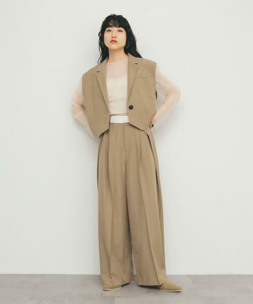 KBF / ケービーエフ Tシャツ | リバーシブルレイヤードチュールカットソー | 詳細15