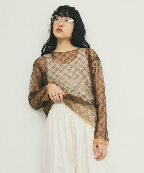 KBF / ケービーエフ Tシャツ | リバーシブルレイヤードチュールカットソー | 詳細25