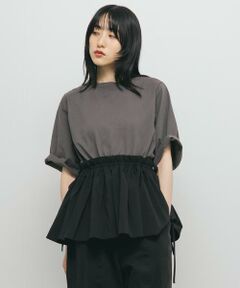 KBF / ケービーエフ Tシャツ | 汗ジミ防止ペプラムドッキングTEE