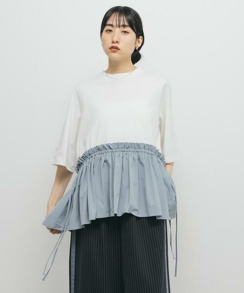 KBF / ケービーエフ Tシャツ | 汗ジミ防止ペプラムドッキングTEE | 詳細14