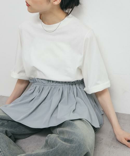 KBF / ケービーエフ Tシャツ | 汗ジミ防止ペプラムドッキングTEE | 詳細17