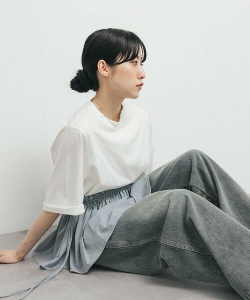 KBF / ケービーエフ Tシャツ | 汗ジミ防止ペプラムドッキングTEE | 詳細18