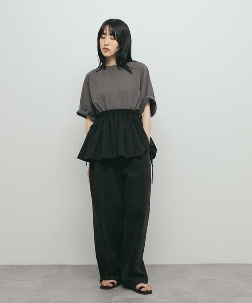 KBF / ケービーエフ Tシャツ | 汗ジミ防止ペプラムドッキングTEE | 詳細30