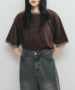 KBF / ケービーエフ Tシャツ | メッシュベロアリンガーTEE