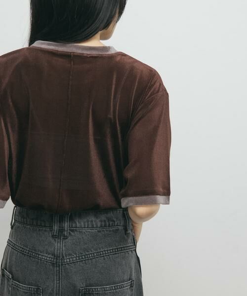 KBF / ケービーエフ Tシャツ | メッシュベロアリンガーTEE | 詳細2