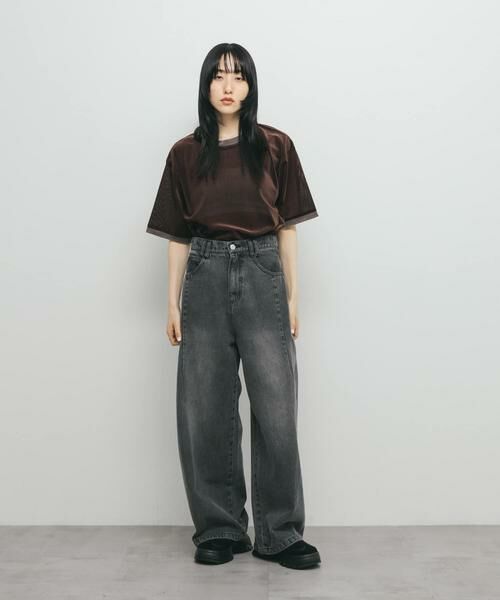 KBF / ケービーエフ Tシャツ | メッシュベロアリンガーTEE | 詳細5