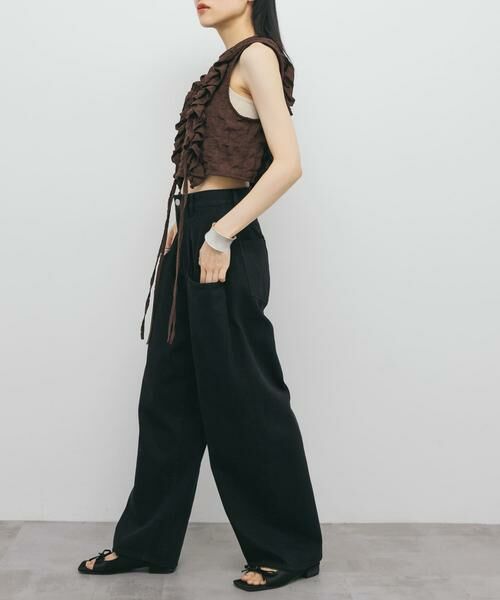 KBF / ケービーエフ ベスト | 2WAYフリルノースリーブトップス | 詳細1