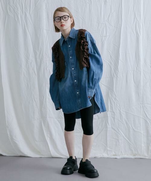 KBF / ケービーエフ ベスト | 2WAYフリルノースリーブトップス | 詳細5